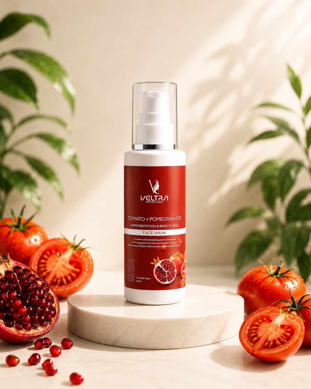 tomato pomegrnate face wash for de pigmentation & brightening tomato pomegrnate face wash for de pigmentation & brightening